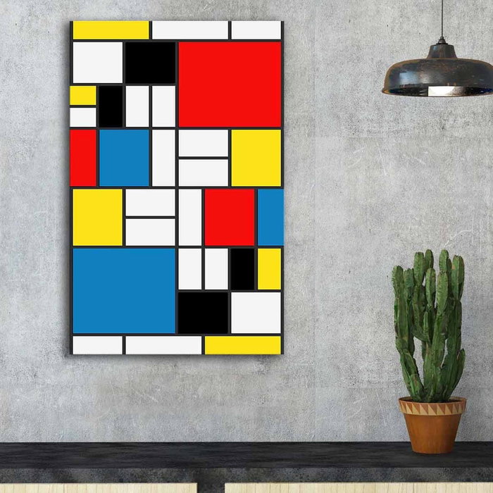 Wallity FAMOUSART-020 Lienzo Decorativo de Piet Mondrian 45 x 70 cm Wallity FAMOUSART-020 Lienzo Decorativo de Piet Mondrian 45 x 70 cm